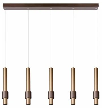 Lucide 24402/30/96 -LED Dimmelhető csillár zsinóron MARGARY 5xLED/4,2W/230V réz