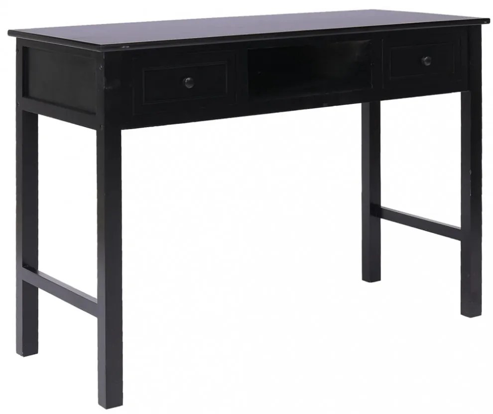 fekete tömör császárfa íróasztal 108 x 45 x 76 cm