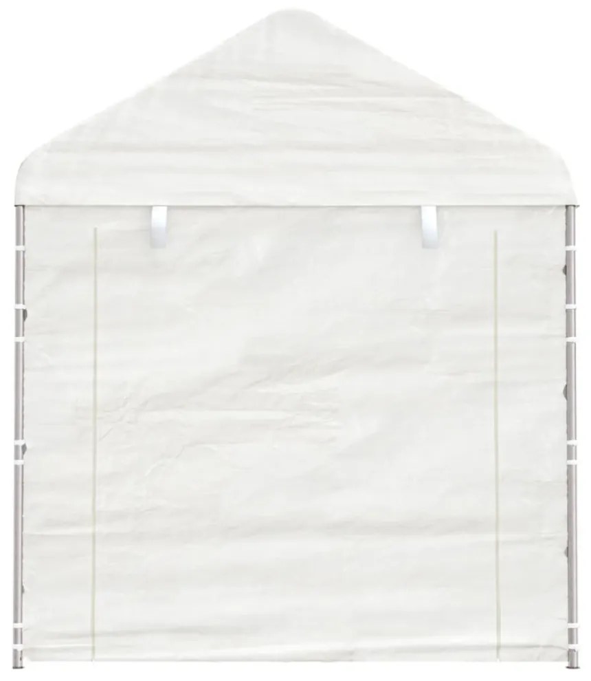 vidaXL fehér polietilén pavilon tetővel 13,38 x 2,28 x 2,69 m