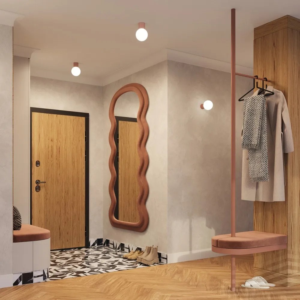 Világosbarna mennyezeti lámpa üveg búrával ø 12 cm Orbital – Sollux