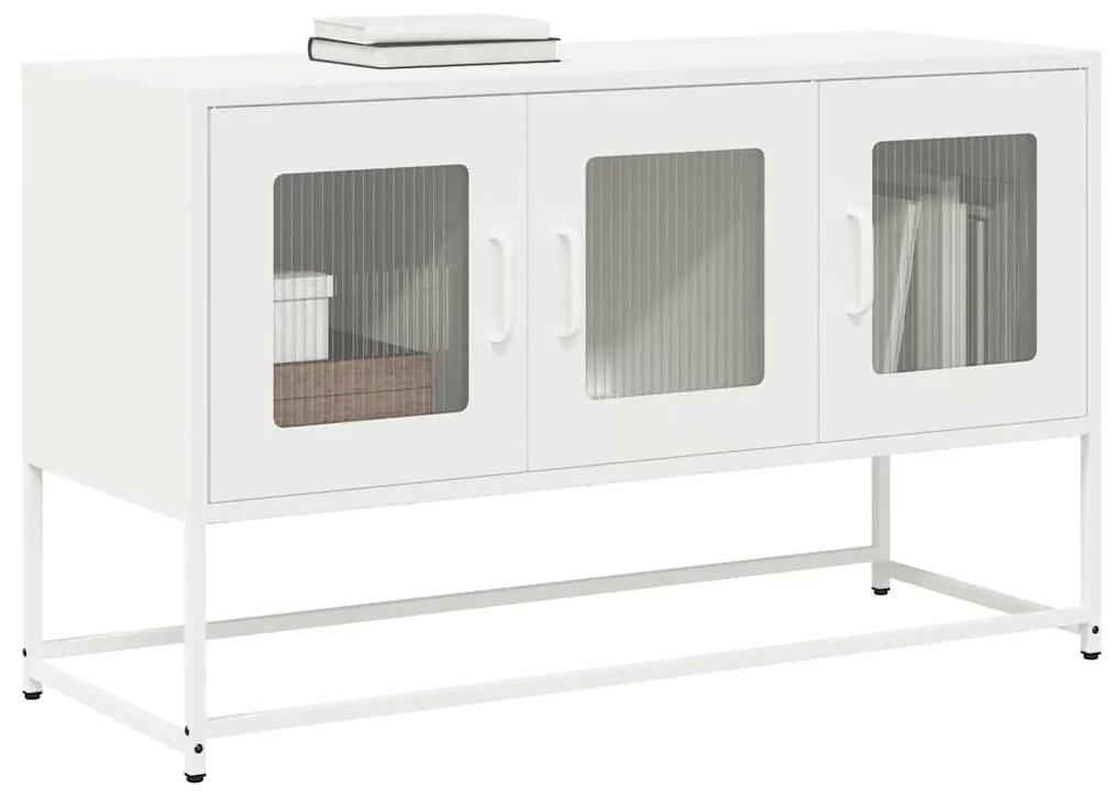 fehér hidegen hengerelt acél TV-szekrény 100,5x39x60,5 cm