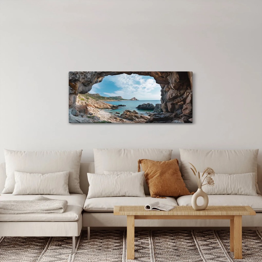 Kép - Barlang a tenger mellett (120x50 cm)