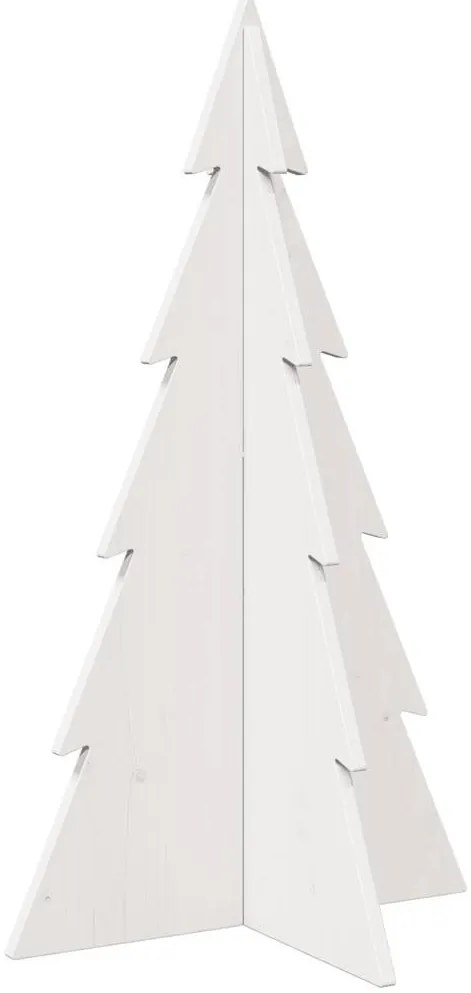 fehér tömör fenyőfa karácsonyfa-dekoráció 80 cm