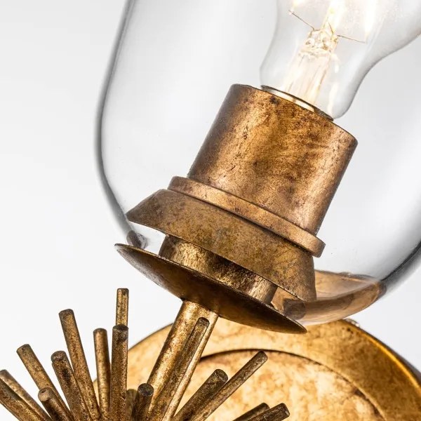 Quoizel STARING-1WB-DG-CLEAR - STARING fali lámpa 1xE27/40W/230V rézszínű