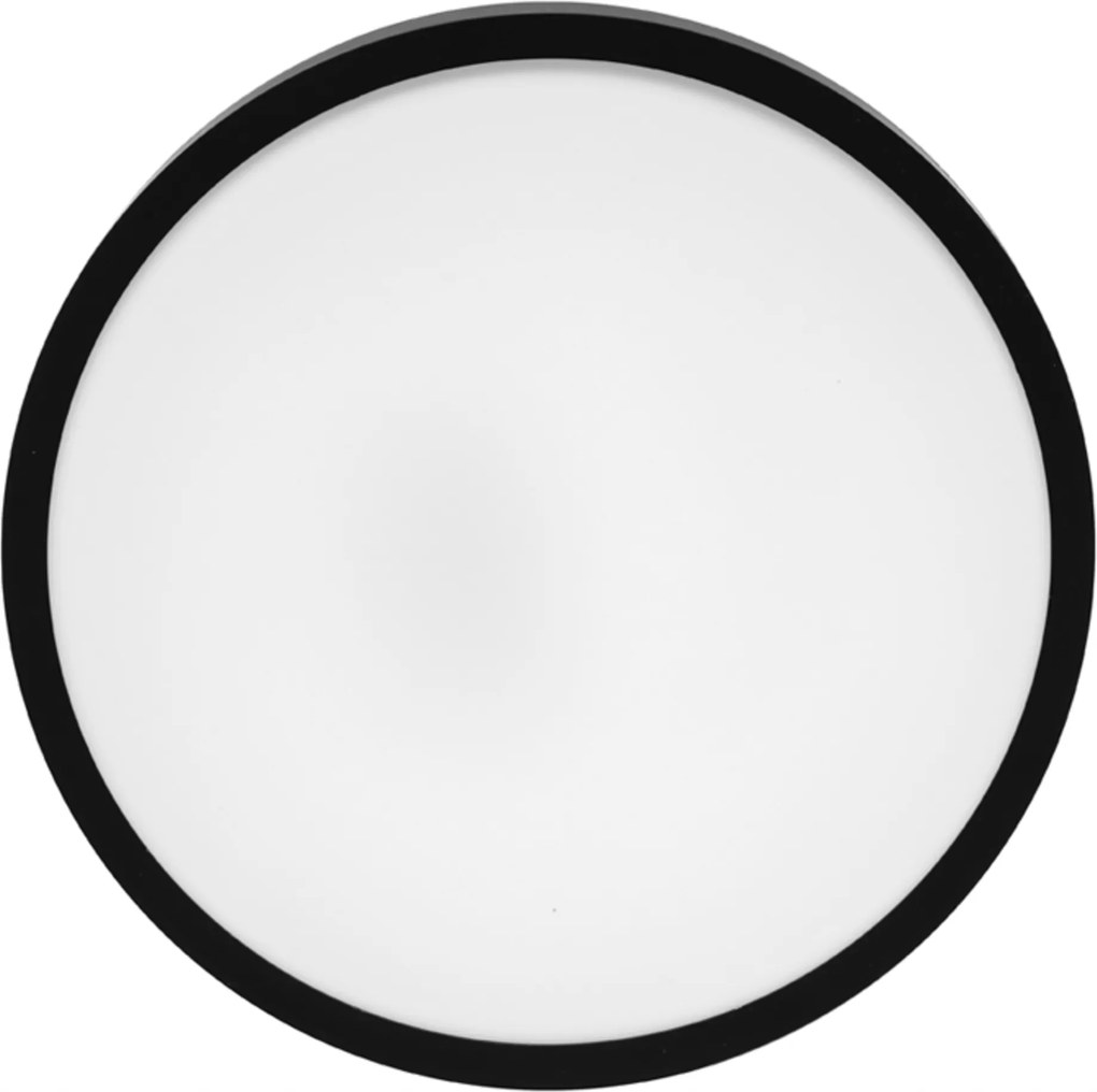 Ecolite Led mennyezeti kerek lámpa 18W 1800lm 4000K IP44 fekete kerettel W3090-