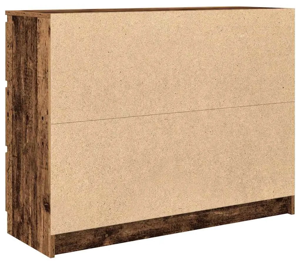 antik fa szerelt fa tálalószekrény 100x35x76 cm