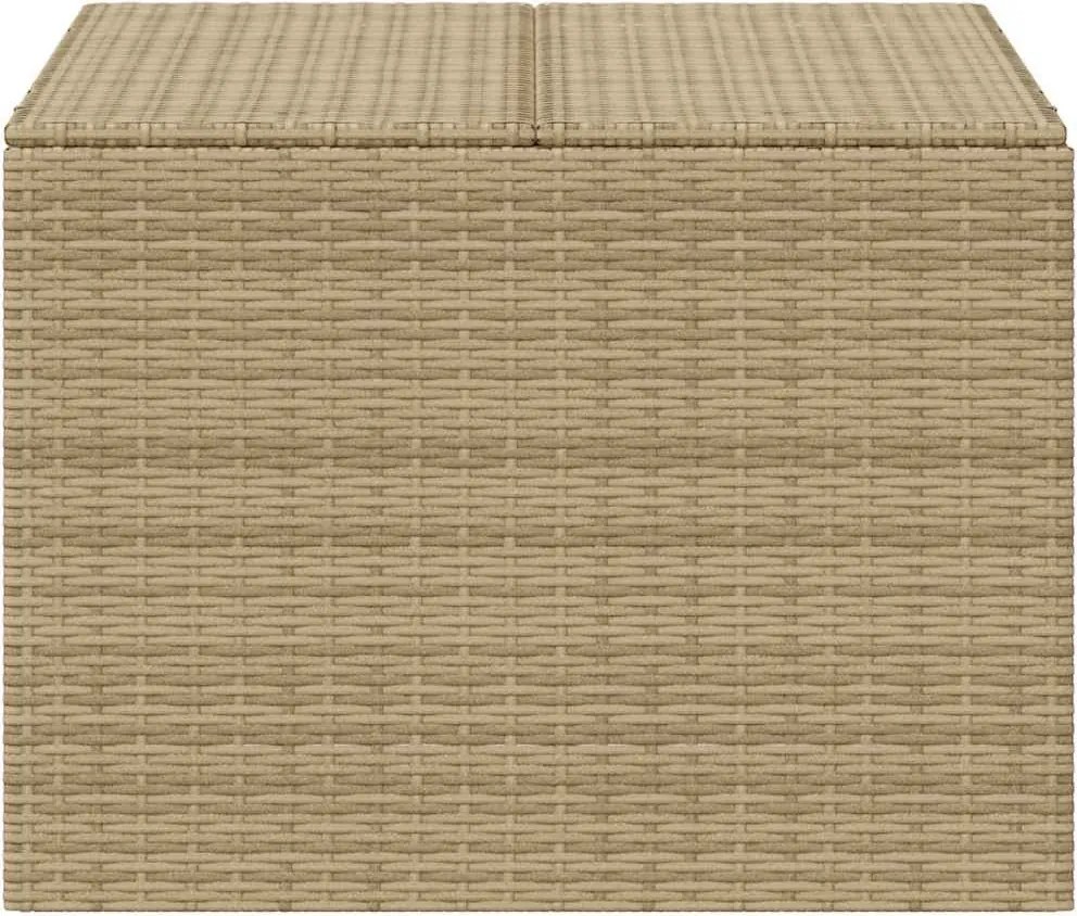 vidaXL vegyes bézs polyrattan kerti tárolóláda 291 L