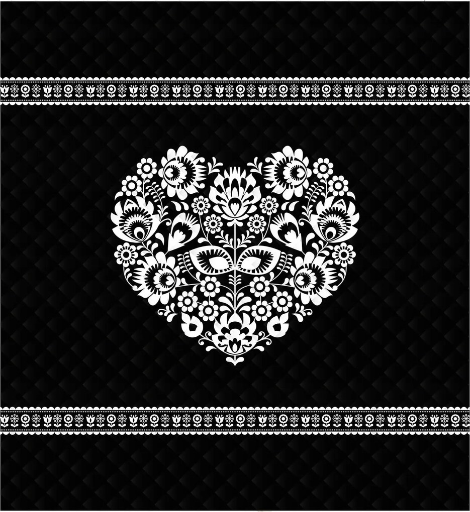 Ágytakaró 170x210 Holland szív dísz