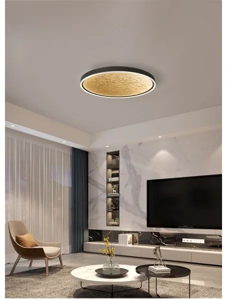 Wofi 9002-104L-LED Dimmelhető mennyezeti lámpa BORDEAUX LED/60W/230V fekete/arany