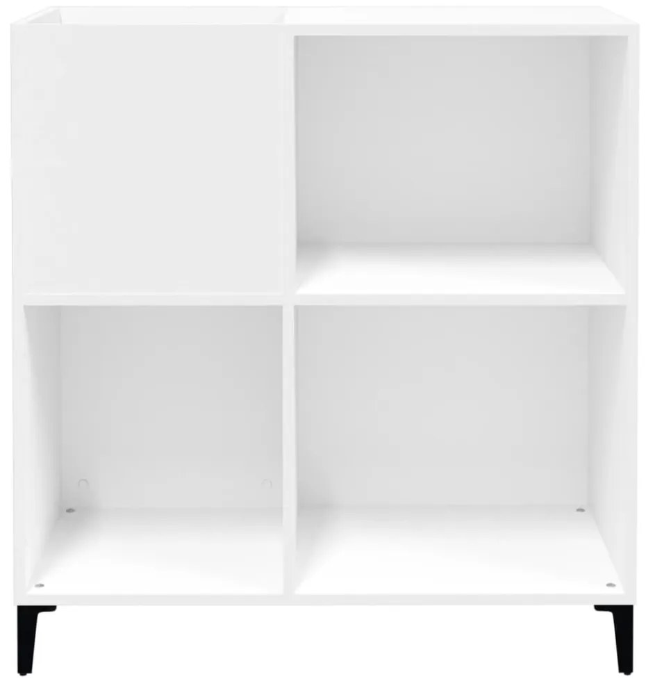fehér szerelt fa hanglemezszekrény 84,5 x 38 x 89 cm