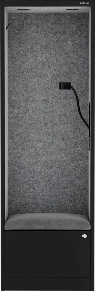 Sally 600mm korpus Czarny - siedzisko Szary