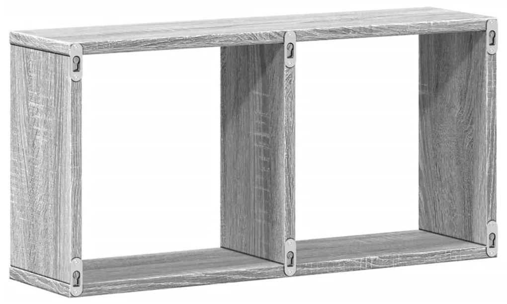 szürke sonoma színű szerelt fa faliszekrény 60 x 16 x 30 cm