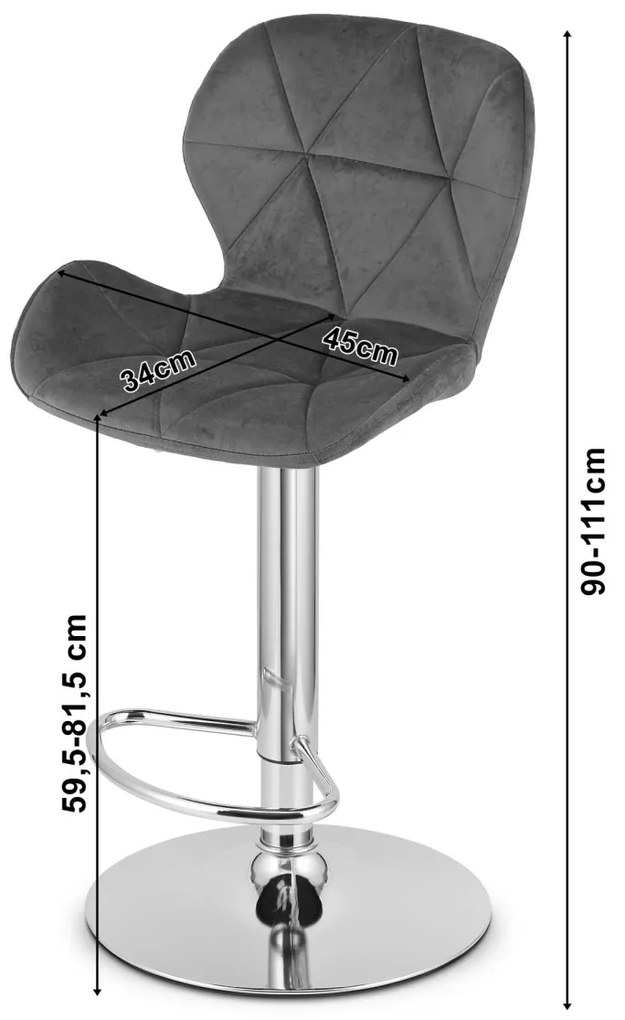 Zöld bárszék WEST VELVET