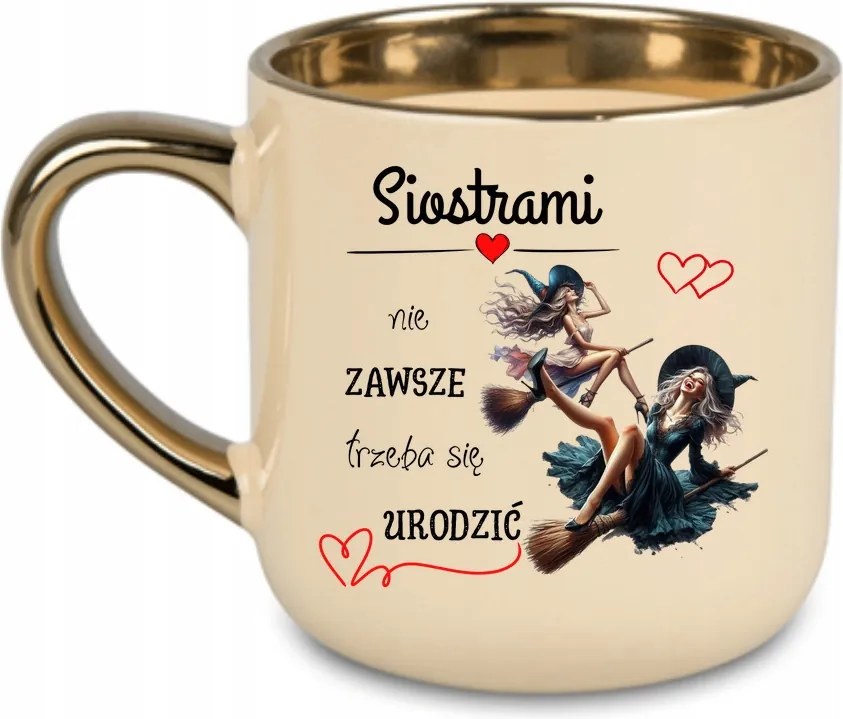 Elegáns bögre Nővéreknek nem kell mindig születni 400 Krémszínű