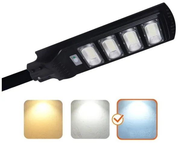 Napelemes LED utcai lámpa URBI LED/11W/3,2V 6500K érzékelővel + távirányító, IP54