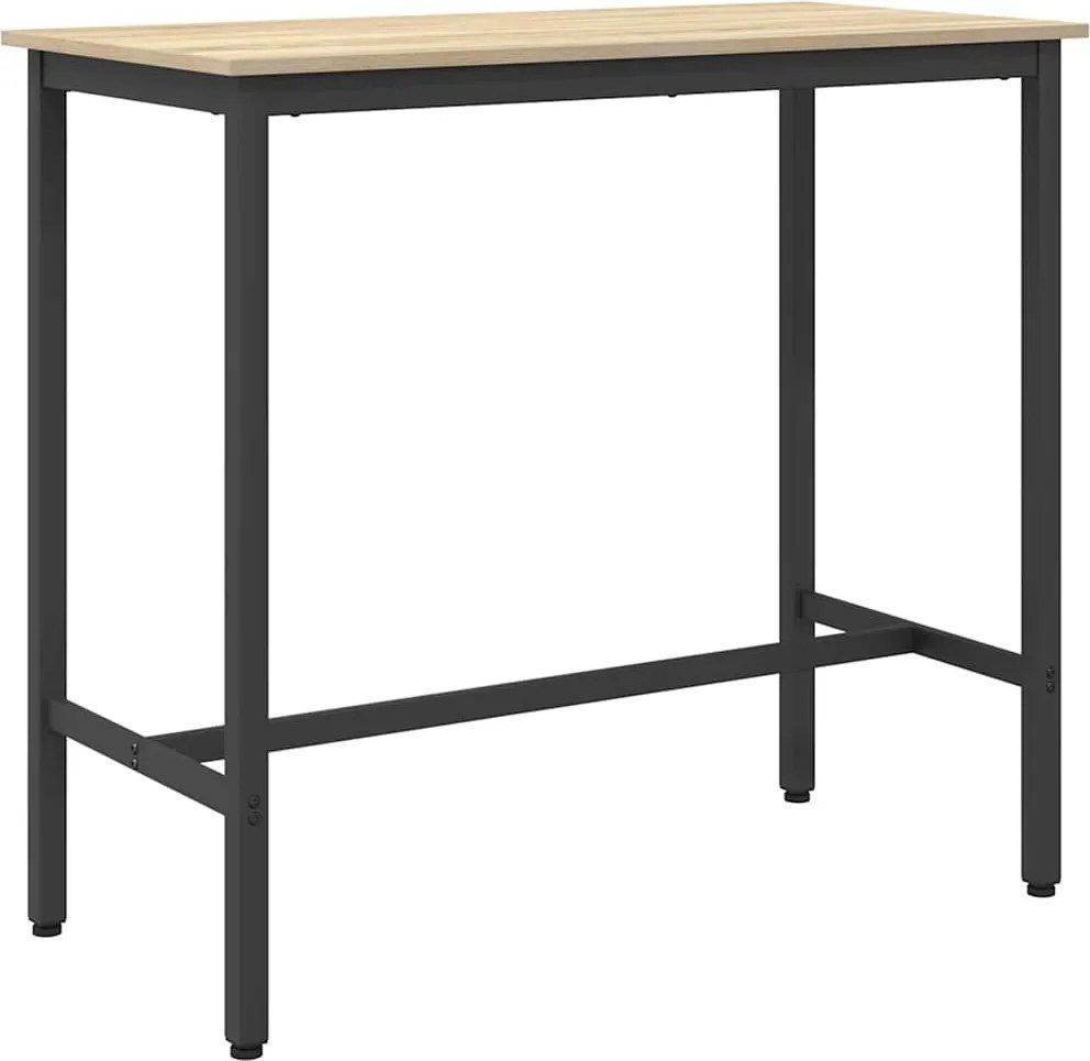 vidaXL asztal Sonoma tölgy 100 x 50 x 90,5 cm Műszaki fa és acél