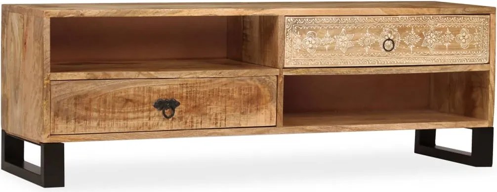 vidaXL tömör mangófa TV-szekrény 120 x 30 x 40 cm