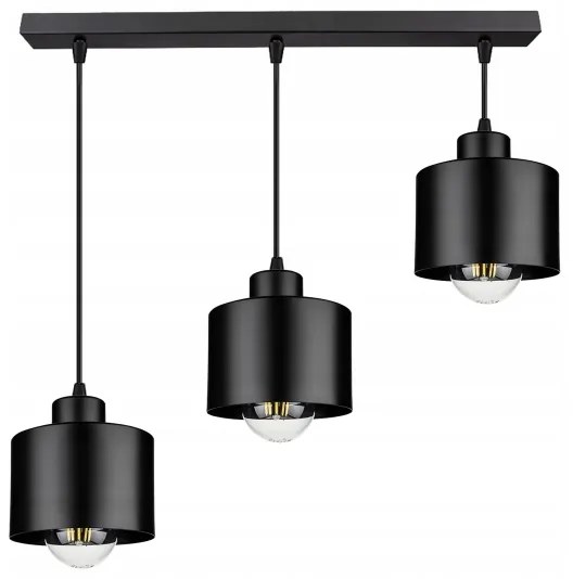 Csillár zsinóron 3xE27/35W/230V fekete