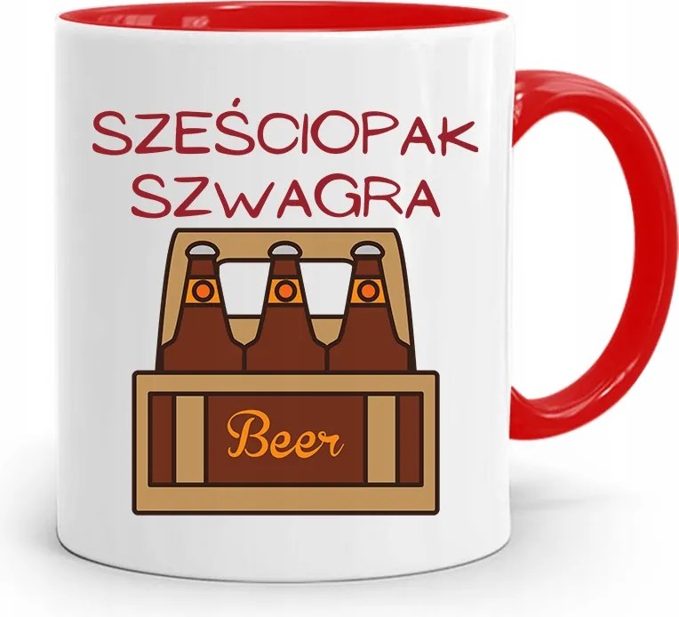 Sógornak Piros Bögre Születésnapi Ajándéknak, fényképes nyomattal