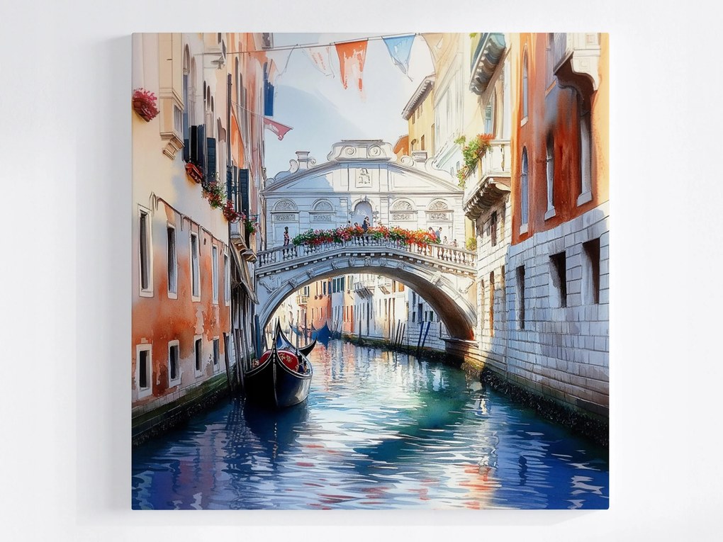 Poszter Város Olaszország Velence Híd Gondola Csatorna 40x40