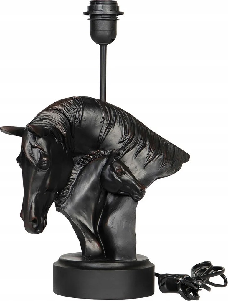 Ló Alakú Asztali Lámpa, matt fekete