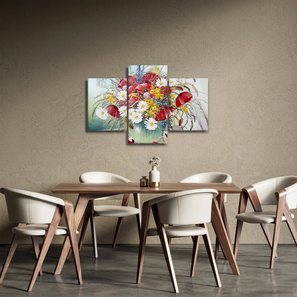 Egy váza képe vadvirágokkal (90x60 cm)
