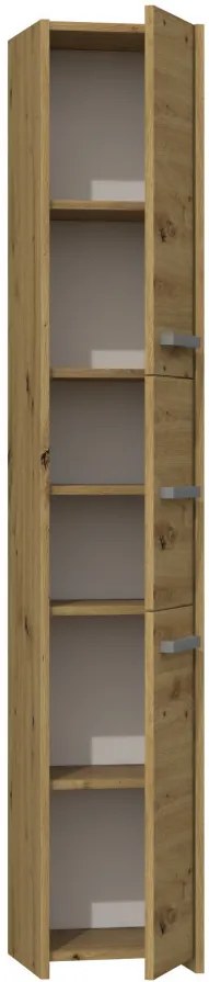 S33 fürdőszoba szekrény, tölgy