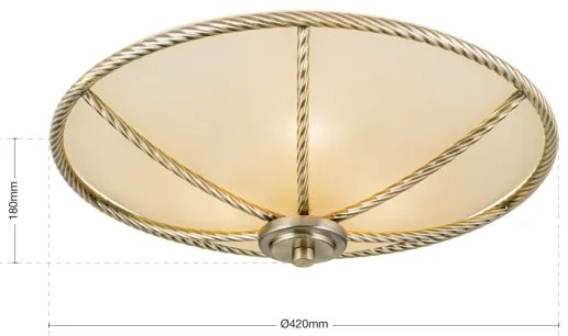 Orion - MAURO mennyezeti lámpa 3xE27/60W/230V, Ø 42 cm, bronz