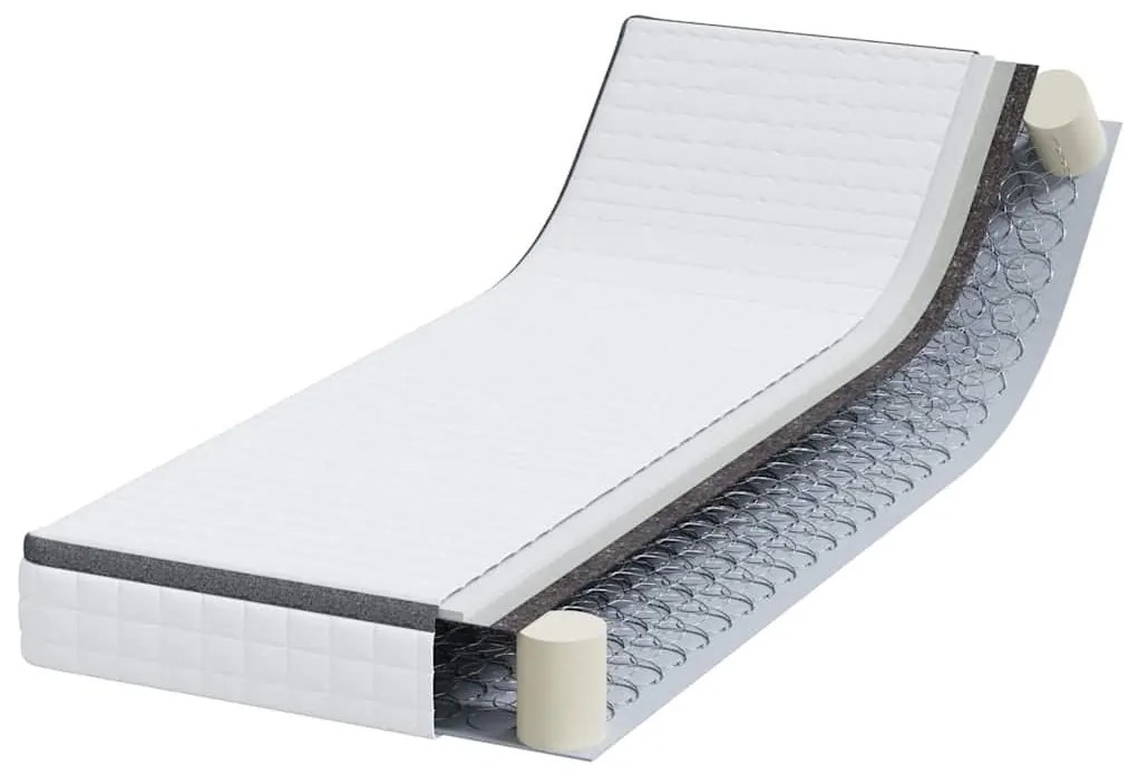 Matrac Fehér és Szürke 70 x 200 cm Bonell Rugó