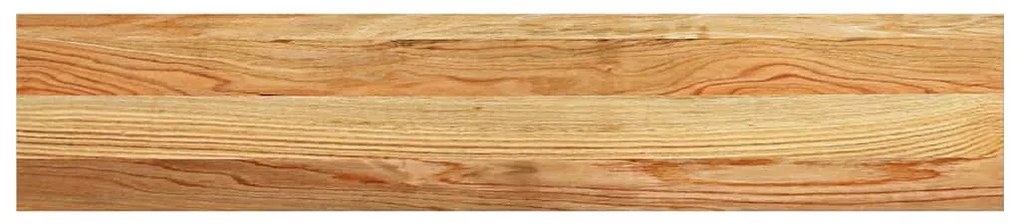 ablakpárkányok 2 db világosbarna 100x20x2 cm tömör fa tölgyfa