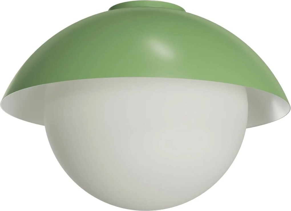 Osmont LUK60020 Lukida 3 mennyezeti/fali üveglámpa olívazöld/fehér