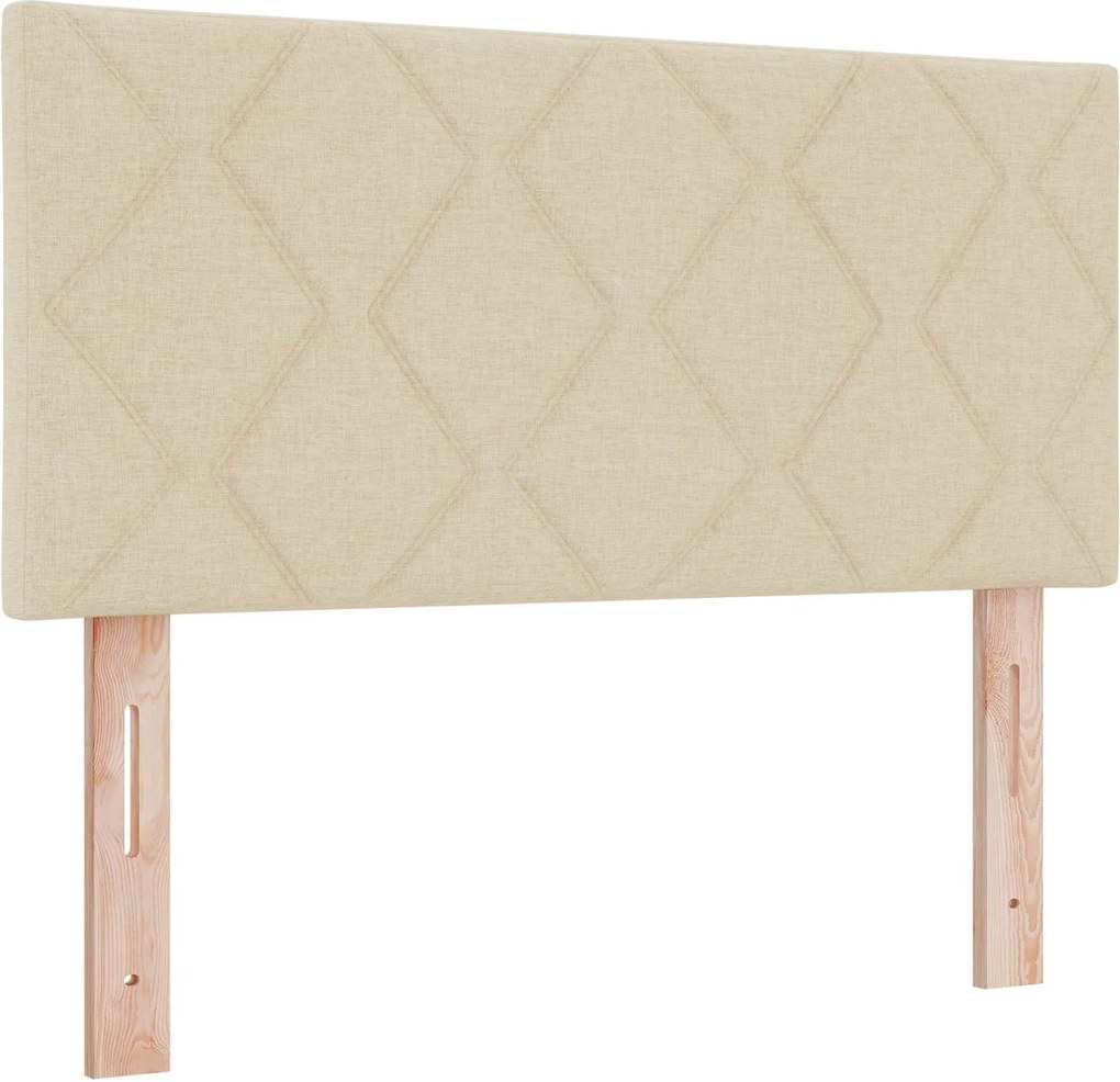 vidaXL Fejtámla Krém 100 cm szövet