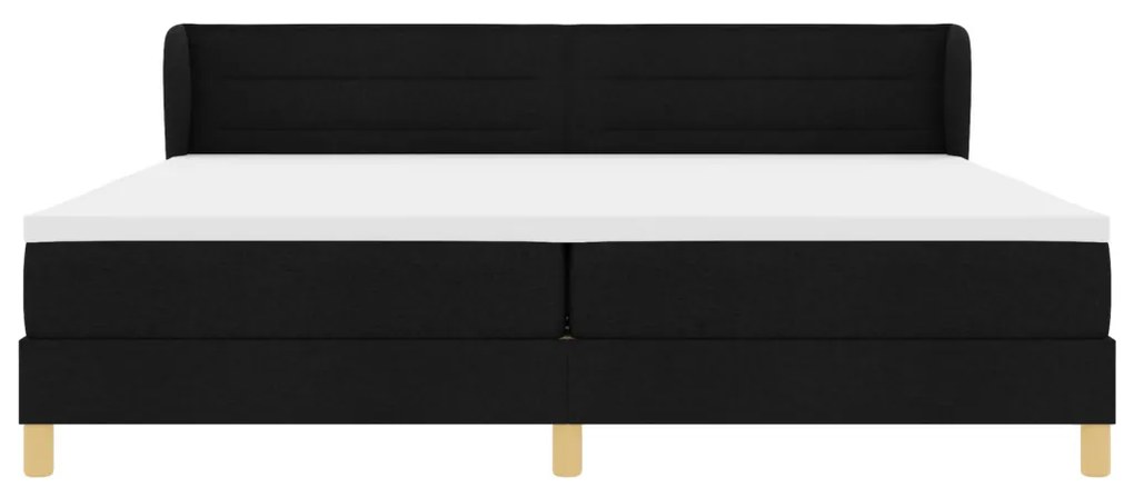 Rugós Ágy Matrac Káprázatos Fekete 200x200 cm Szövet