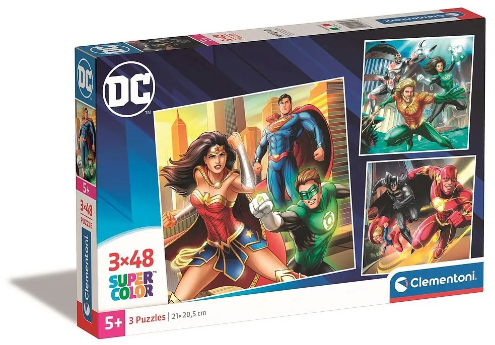 Az Igazság Ligája Elemental 3x48 db-os puzzle Clementoni