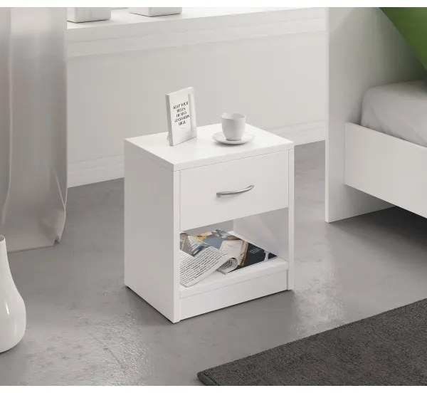 NED éjjeliszekrény, fehér