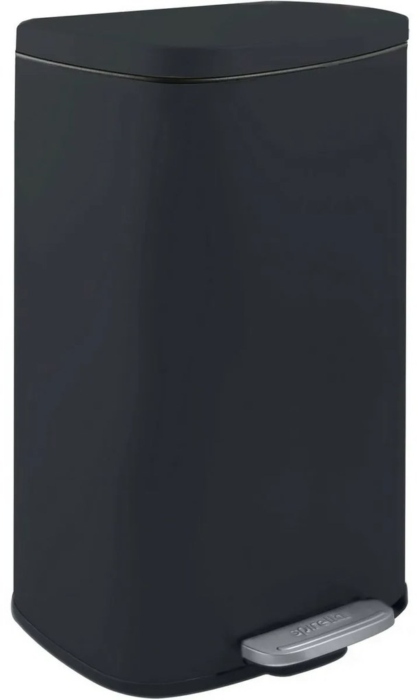 Spirella Pedálos szemetes soft-close Akira 50 l,matt fekete, 50 l