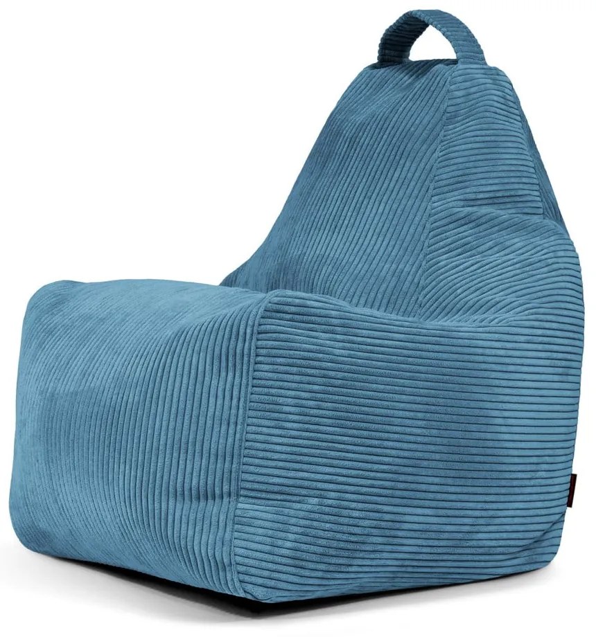 Kék kordbársony babzsákfotel Play Amuse – SLOWDOWN
