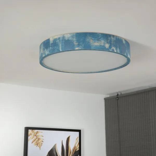 Brilagi - PINO mennyezeti lámpa 3xE27/15W/230V fenyő/kék átm. 47,5 cm