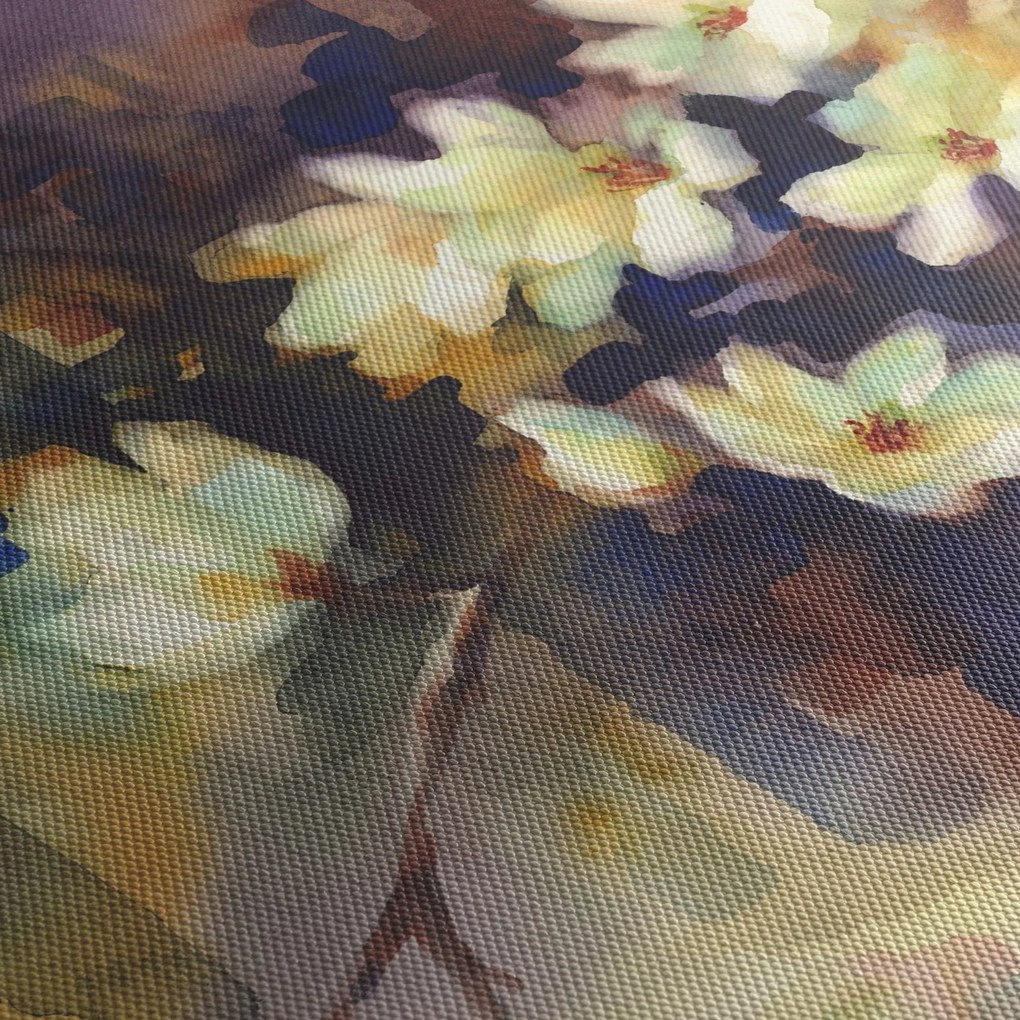 Kép - fehér magnólia, festmény (70x50 cm)