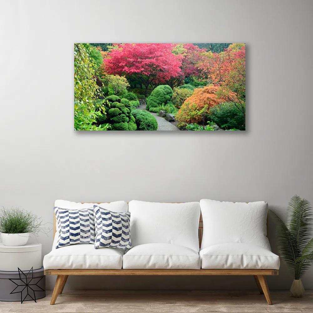 Vászonkép Fa Virágoskert Természet 125x50 cm