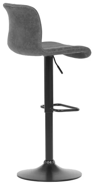 Barová židle, šedá, ekokůže,AUB-806 GREY3