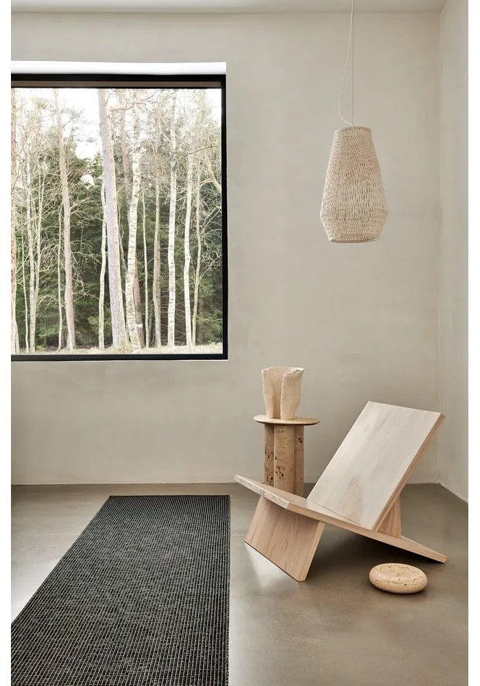 Antracitszürke kültéri-beltéri szőnyeg 70x120 cm Emm Black Linen – Pappelina