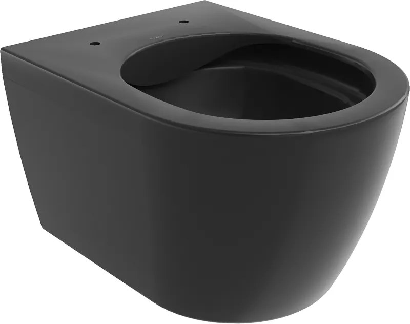 Mexen Carmen perem nélküli WC-csésze, fekete matt - 3388XX85