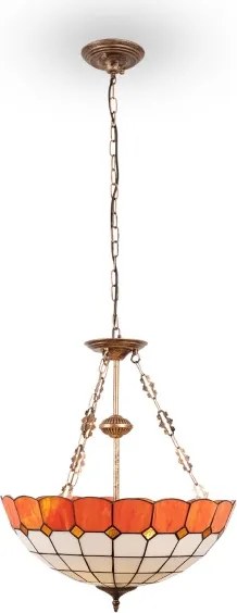 Brilagi - Tiffany vitrázs csillár láncon SIENNA 3xE27/60W/230V átm. 50 cm