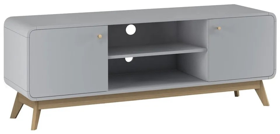 Szürke TV-állvány 140x53 cm Caitlin – Støraa