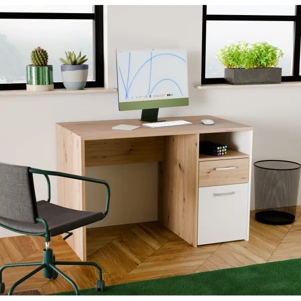 URO íróasztal artisan tölgy/fehér