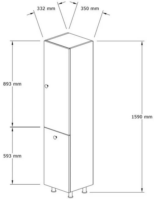 Lipa White fürdőszoba szekrény