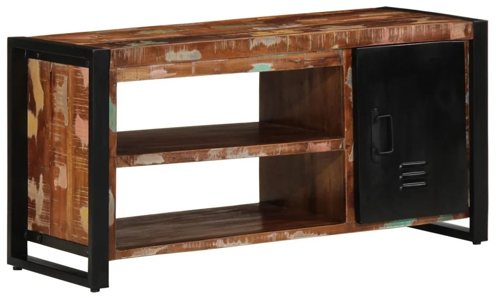 Cipőpad Többszínű 100x40x50 cm Tömör újrahasznosított fa