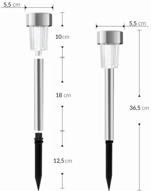 monzana® 8 LED napelemes lámpa készlet - színes