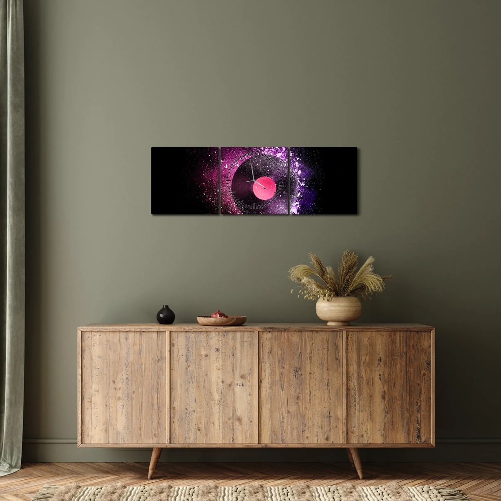 Kép - Vinillemez rózsaszín-lila színben (órával) (90x30 cm)